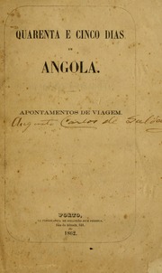 Capa de Quarenta e cinco dias em Angola : apontamentos de viagem