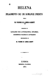 Capa de Helena, fragmento de um romance inedito pelo sr. visconde de Almeida-Garrett