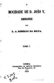 Capa de A mocidade de D. João V, romance