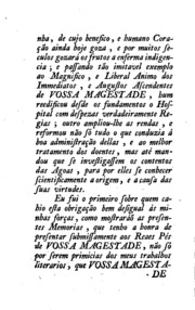 Capa de Memorias dos annos de 1775 a 1780 para servirem de historia a' analysi, e virtudes das agoas…