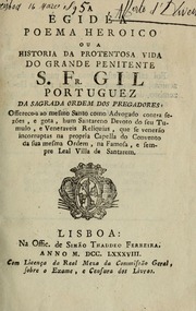 Capa de A Egidéa, poema heroico, ou, A historia da protentosa [sic] vida do grande penitente S. Fr.…