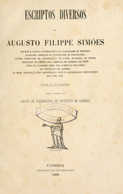 Capa de Escriptos diversos de Augusto Felippe Simões