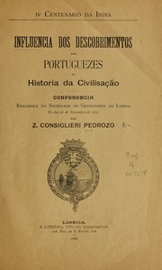 Capa de Influencia dos descobrimentos dos portuguezes na historia da civilisação