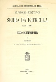 Capa de Expedição scientifica à Serra da Estrella em 1881