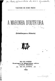 Capa de A marinha d'outr'ora. (Subsidios para a historia)