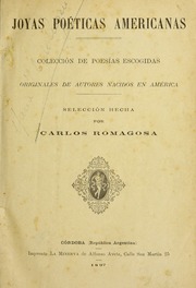 Capa de Joyas poéticas americanas