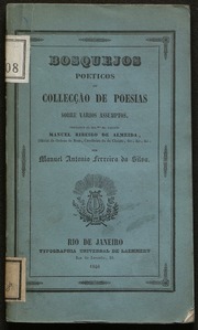 Capa de Bosquejos poeticos ou Collecção de poesias sobre varios assumptos...