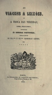 Capa de As viagens a Leix~oes, ou, A troca das nereidas