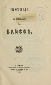 Capa de Historia da organização dos bancos