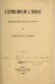 Capa de A ultima dona de S. Nicolau (episodio da historia do Porto no seculo XV)