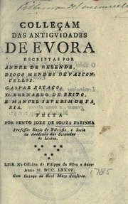 Capa de Colleçam das antiguidades de Evora