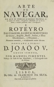 Capa de Arte de navegar em que se ensinam as regras praticas ... e roteyro das viagens, e costas…